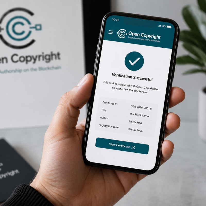 Concept visual of certificate verification on a phone